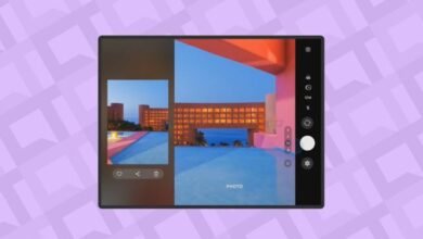 Imagem do Samsung Galaxy Z TriFold destacando suas incríveis funcionalidades de câmera, com design inovador de tela dobrável tripla.