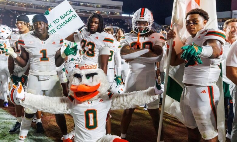 No. 3 Miami Hurricanes proud to again be 'state champs'