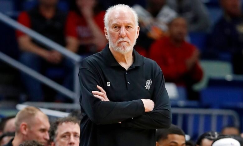 Spurs quietly unveil banner to honor Gregg Popovich's career