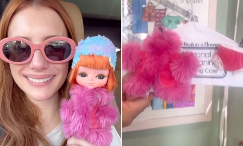Emma Roberts Dry Cleans Her Doll