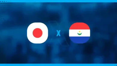 Bandeiras de Japão x Paraguai