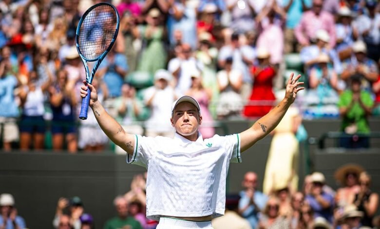 Sonay Kartal in the third round of Wimbledon 2025, London, UK