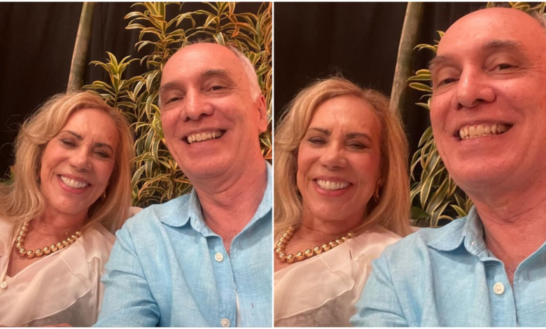 Arlete Salles publica foto raríssima com filho fruto do casamento com Lúcio Mauro: 'Felizes'