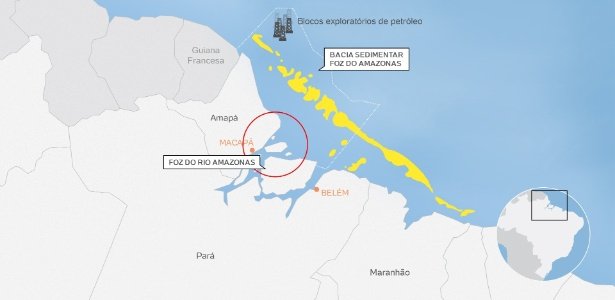 Foz do Amazonas fica na Margem Equatorial, região rica em recifes e manguezais