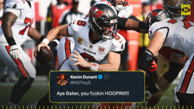 Kevin Durant Says Baker Mayfield Is 'F--kin Hoopin' After TD Drive for Bucs vs. 49ers