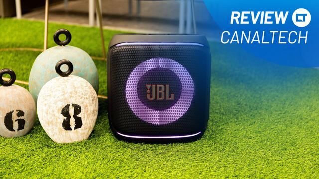 Imagem da JBL PartyBox Encore 2, a nova caixa de som portátil analisada em detalhe, destacando seu design moderno e recursos avançados de áudio.