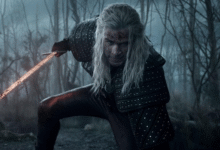 Cartaz promocional da 4ª temporada de The Witcher na Netflix, destacando a data de lançamento e expectativas dos fãs para novos episódios.