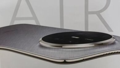 Imagem do Huawei Mate 70 Air, o novo celular ultrafino da Huawei, destacando seu design elegante e características inovadoras.