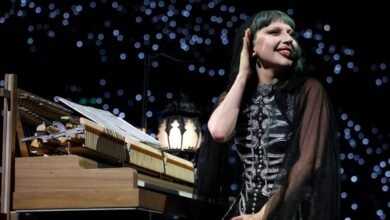 Lady Gaga durante uma apresentação na