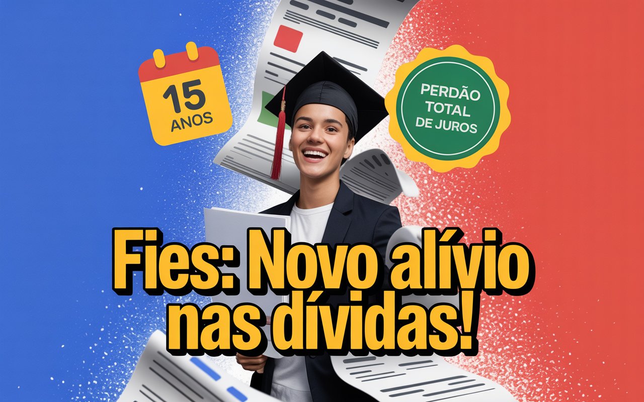 Com novas regras anunciadas em julho de 2025, renegociação do FIES permitirá parcelamento em até 15 anos e perdão total de encargos moratórios