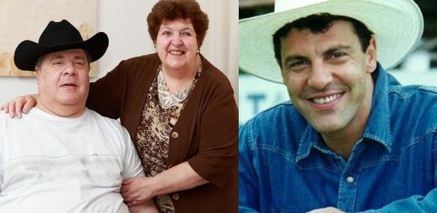 Gerson Brenner e a esposa Marta; ao lado, o ator em