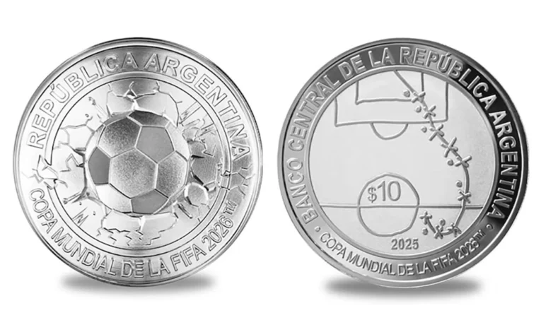 Se agotaron las monedas en homenaje al gol de Maradona a Inglaterra que lanzó el BCRA