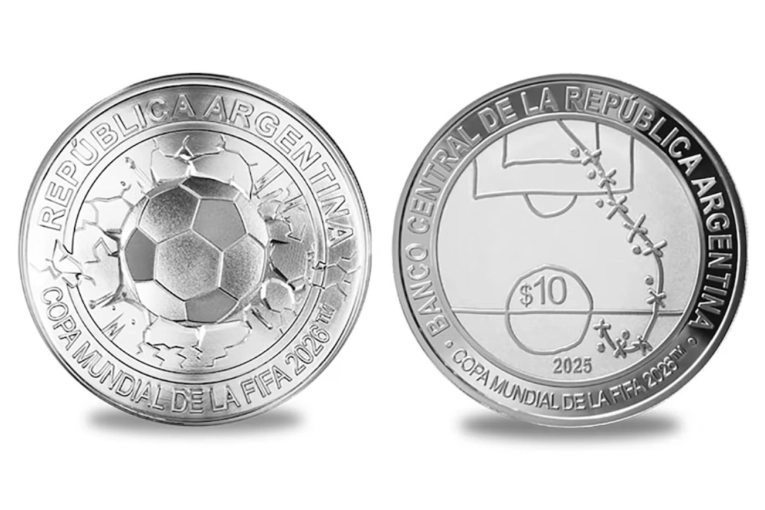 Se agotaron las monedas en homenaje al gol de Maradona a Inglaterra que lanzó el BCRA