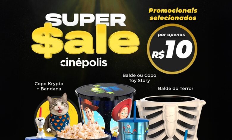 Cinépolis promove saldão de baldes, copos e colecionáveis a R$ 10 - GKPB