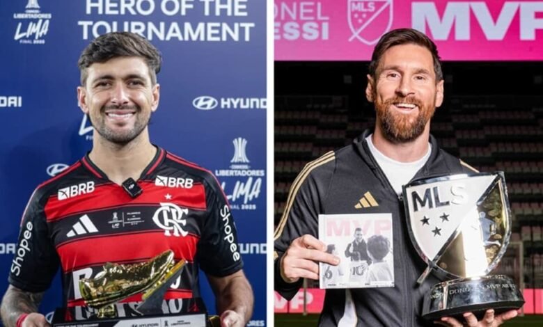 Giorgian De Arrascaeta, jogador uruguaio, é eleito Rei da América 2025, superando Lionel Messi.