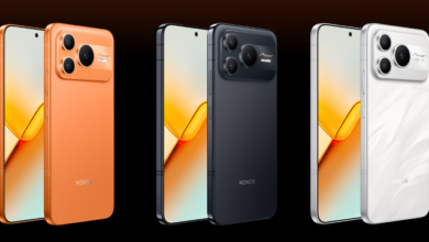 Smartphone da Honor com design similar ao iPhone 17 Pro e bateria de longa duração, enfatizando inovação e performance.