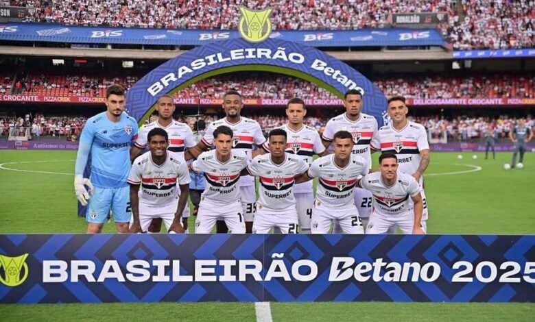 Imagem destacando jogadores do São Paulo FC cujo contrato expira em 2026, com detalhes sobre suas contribuições para o time.
