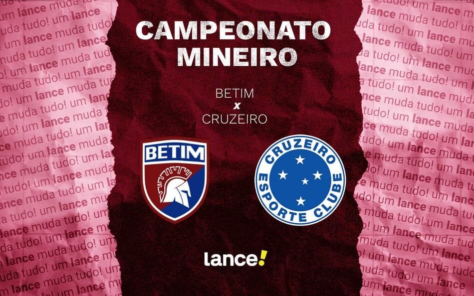 Imagem do confronto entre Betim e Cruzeiro pela sexta rodada do Campeonato Mineiro com foco nas escalações das equipes e detalhes do jogo.