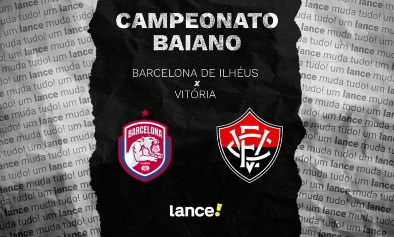 Jogo entre Barcelona de Ilhéus e Vitória pelo Campeonato Baiano com informações sobre horário, onde assistir e escalações.