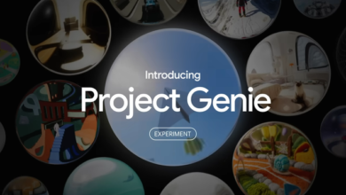 Imagem demonstrando Genie, a inteligência artificial do Google que transforma descrições textuais em mundos 3D detalhados.