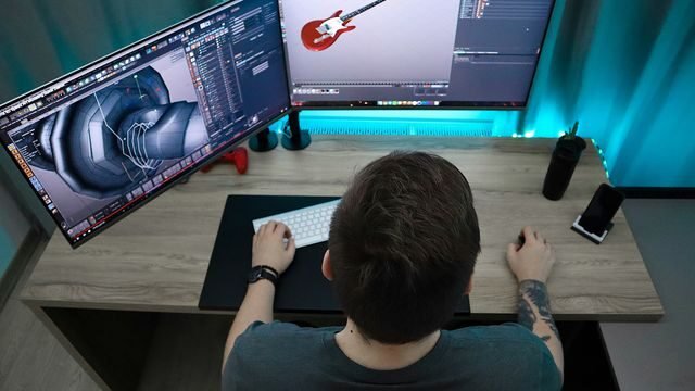 Imagem ilustrativa mostrando o impacto do Brasil no avanço do design 3D global, destacando elementos de modelagem 3D e criatividade.